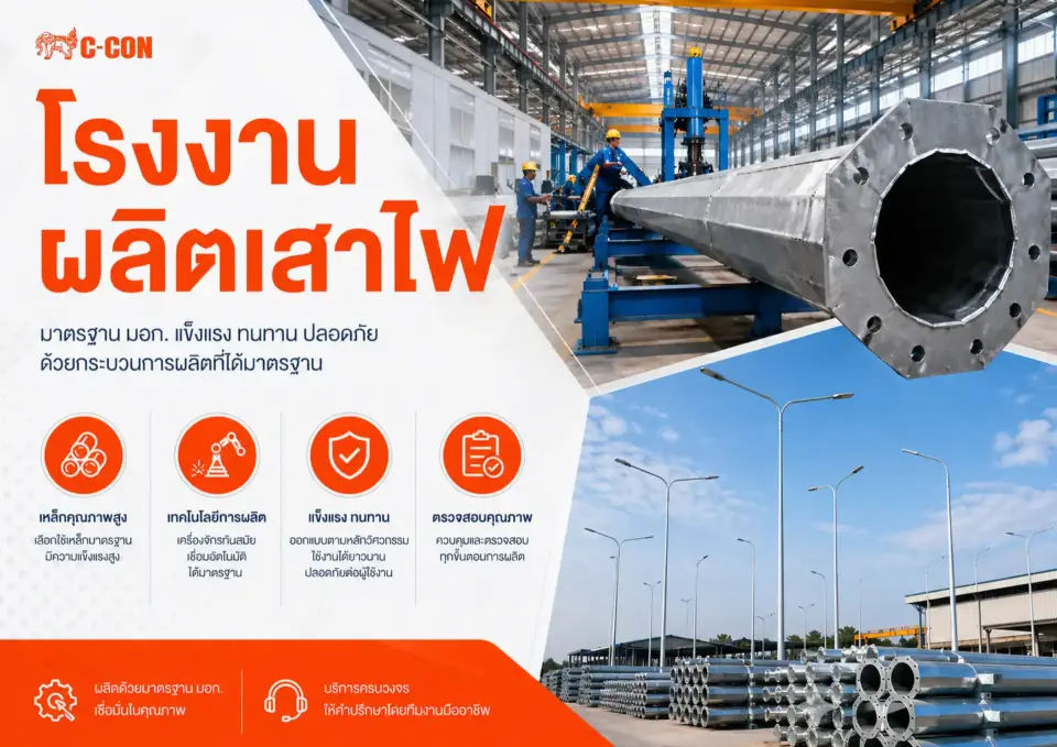 โรงงานผลิตเสาไฟ