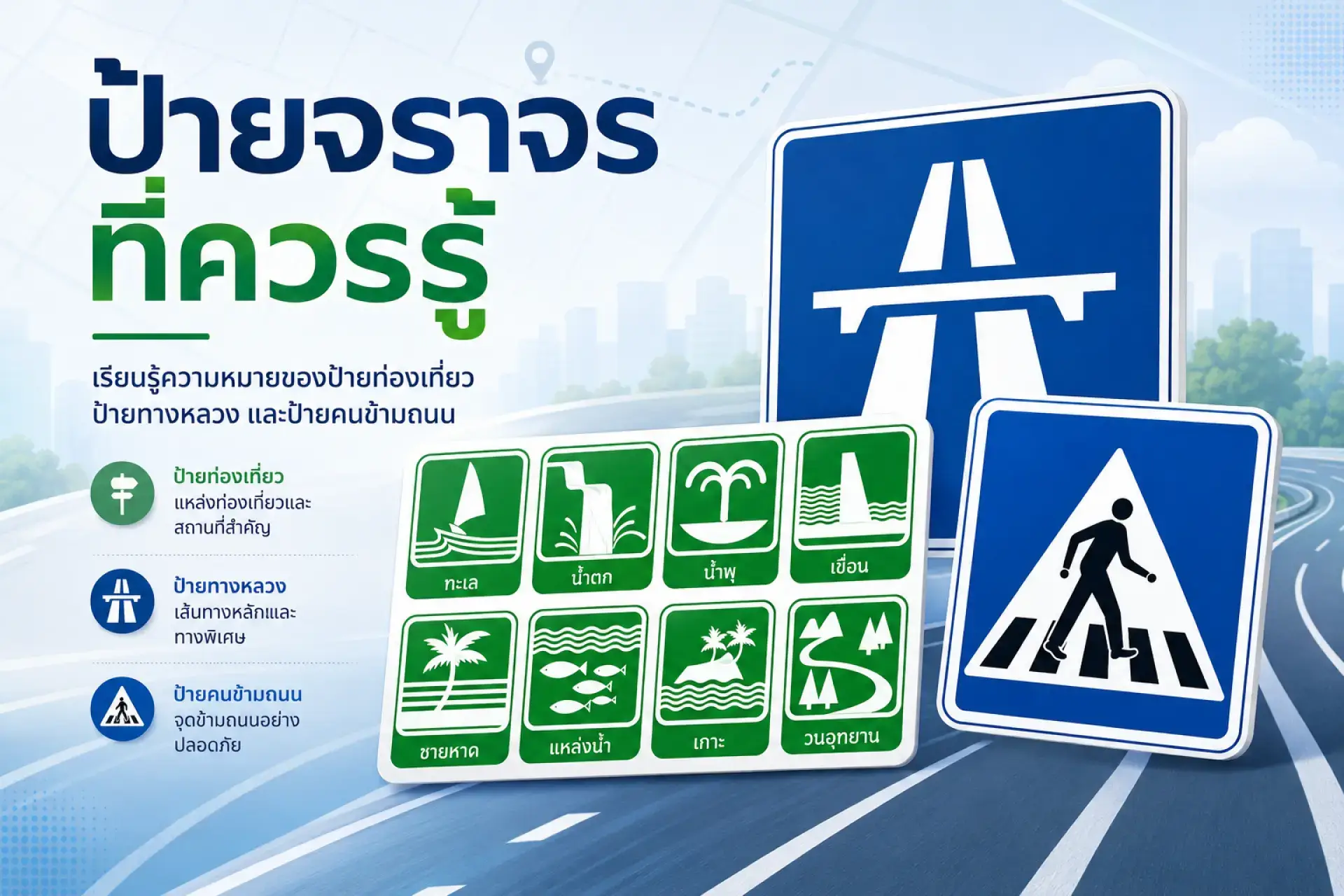 ป้ายแนะนำ (Guide Signs) คืออะไร มีกี่ประเภท เลือกใช้อย่างไรให้ถูกต้อง