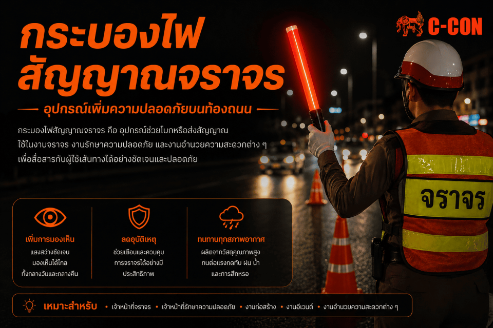 กระบองไฟสัญญาณจราจรกับมาตรฐานความปลอดภัย ส่องสเปกที่เจ้าหน้าที่ต้องรู้ เพื่อการเลือกใช้อุปกรณ์ที่ได้มาตรฐานระดับสากล
