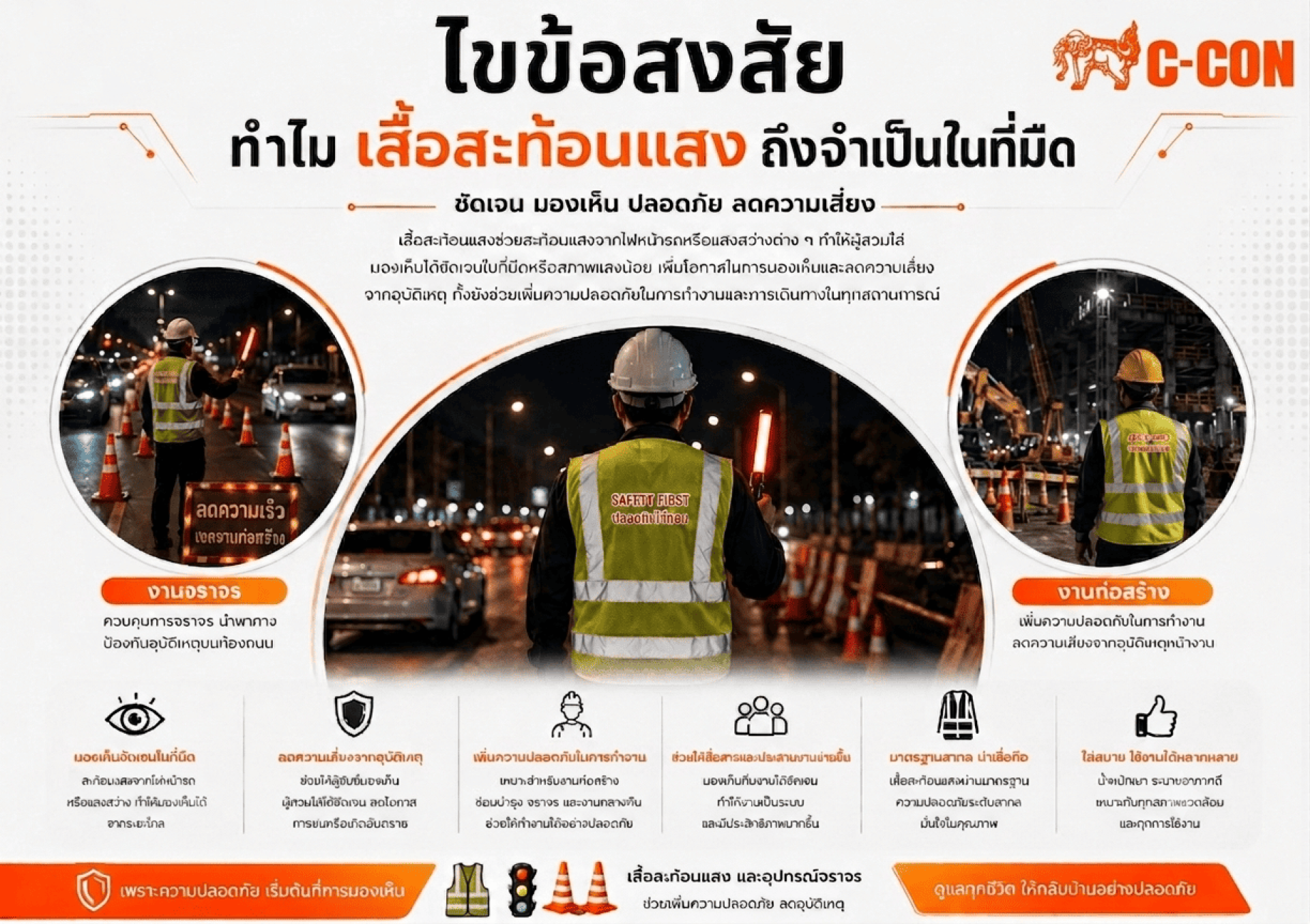 เพราะความมืดมันน่ากลัวกว่าที่คิด! เปิดเหตุผลสำคัญที่ทำไมต้องใส่เสื้อสะท้อนแสง ไอเทมที่ช่วยลดอุบัติเหตุบนท้องถนนได้เกือบ 100 %