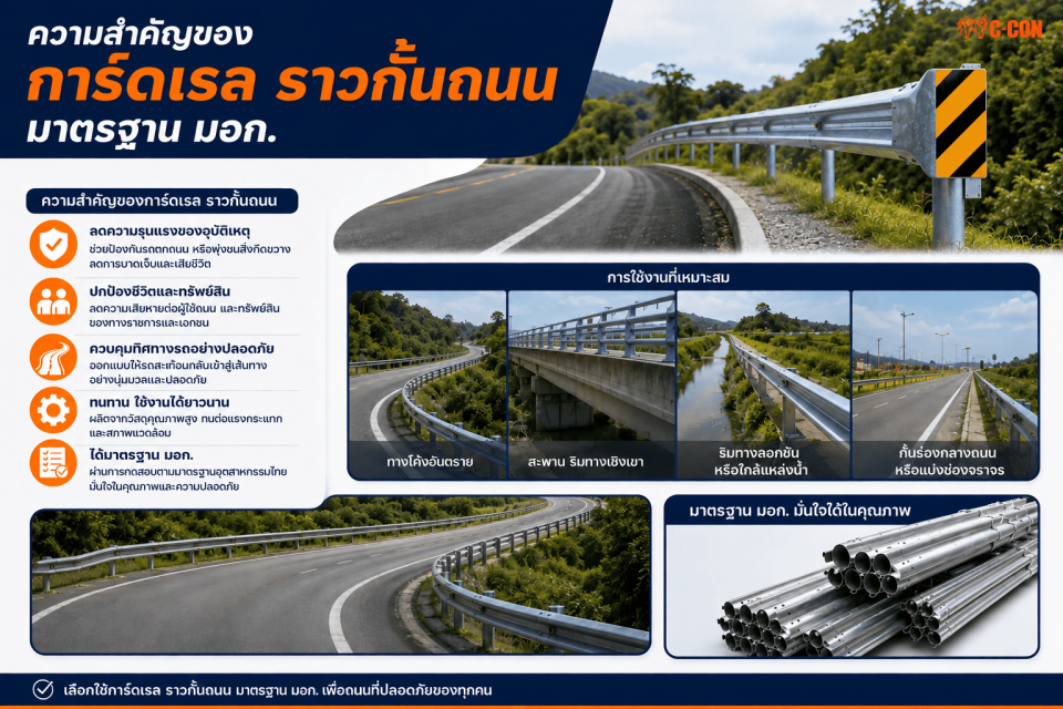 ความสำคัญของการ์ดเรล ราวกั้นถนน ปราการด่านแรกช่วยเซฟชีวิตในการลดแรงปะทะและเปลี่ยนทิศทางรถเมื่อหลุดโค้ง