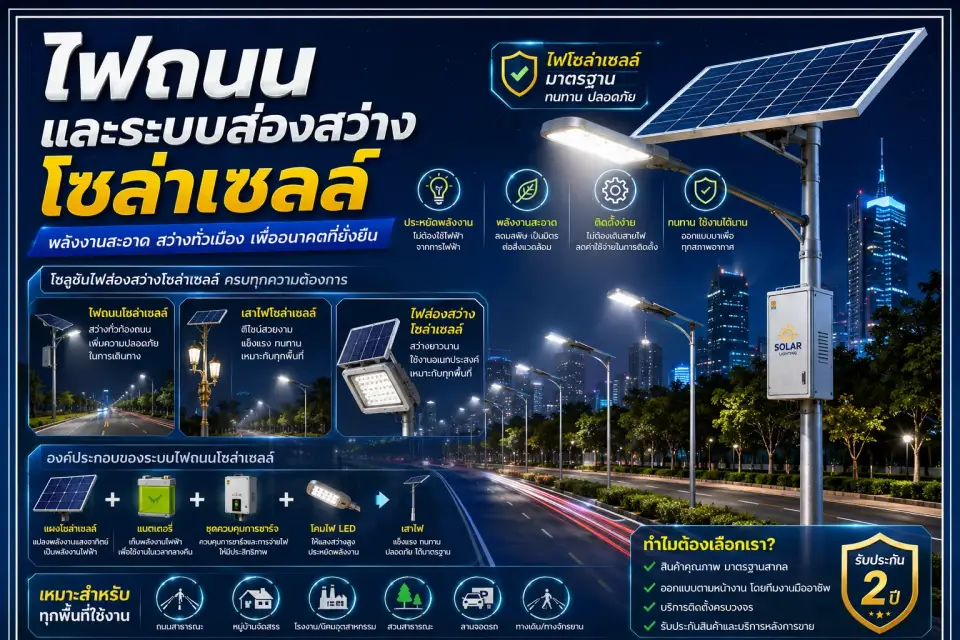 ไฟถนนและระบบส่องสว่างโซล่าเซลล์