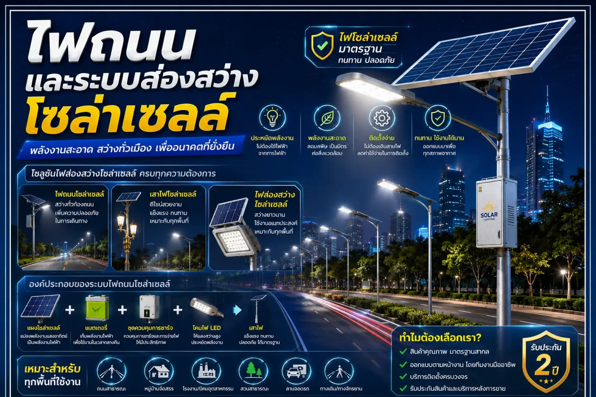 ไฟถนนและระบบส่องสว่างโซล่าเซลล์