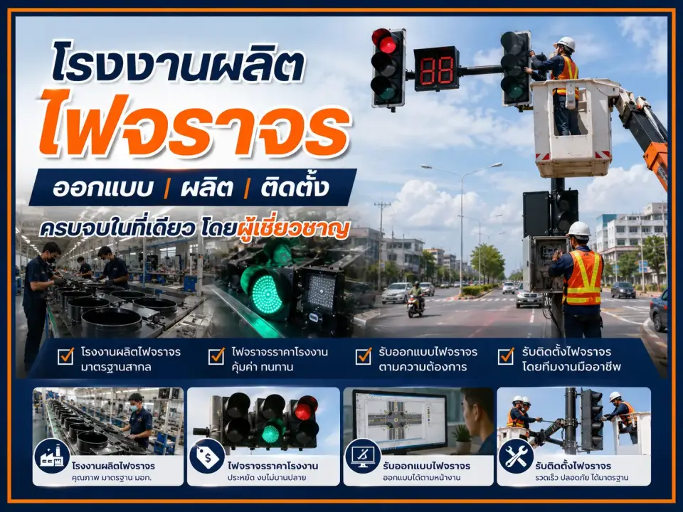 C-CON SYSTEM บริการผลิตไฟจราจร รับออกแบบและติดตั้ง ไฟจราจรราคาโรงงาน
