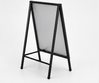 ป้ายอลูมิเนียม ป้ายชนิดขาตั้งเหล็กพับได้  ขนาด50x60x130 Cm. ป้ายอลูมิเนียม ขนาด60×100 Cm. สะท้อนแสง 3M