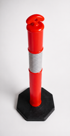 เสาเเบ่งเลนจราจร แบ่งเลนได้ชัดเจน มีขนาดความสูง: 110 Cm. ฐานกว้าง : 40 Cm. เสาหนา 10 Cm, 7Kg