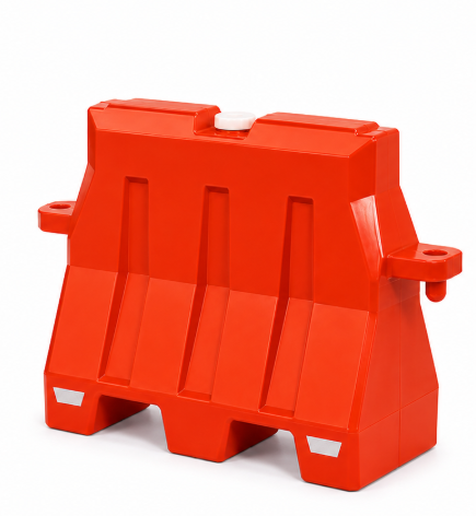 แบริเออร์ ชนิดบรรจุน้ำ สีส้มขนาด 50x100x80 ซม.