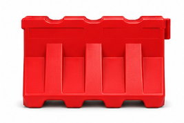 แบริเออร์ชนิดบรรจุน้ำ สีแดง  แถบขาว ขนาด36×122.5×66 Cm.